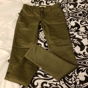 Never worn army green skinny stretch khakis